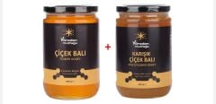 Ham Çiçek Balı + Ham Karışık (Adaçayı, Kekik, Lavanta) Çiçek Balı